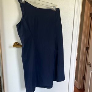 Outdoor Voices Navy One-Shoulder Dress